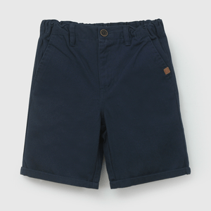 Bermuda Gabardina Azul  de Niño talla 3 a 12 Años