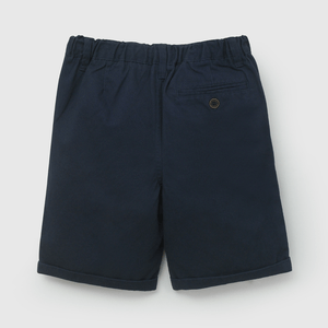 Bermuda Gabardina Azul  de Niño talla 3 a 12 Años