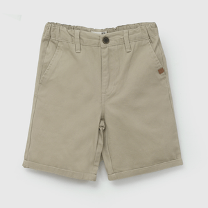 Bermuda Gabardina Beige  de Niño talla 3 a 12 Años