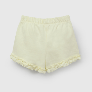 Short Amarillo Con Vuelos de Niña Infantil talla 3/6 M a 24m/36 M