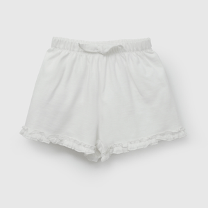 Short Blanco Vuelo de Niña talla 3 a 12 Años