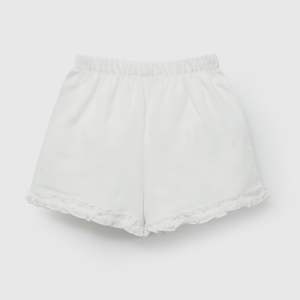 Short Blanco Vuelo de Niña talla 3 a 12 Años