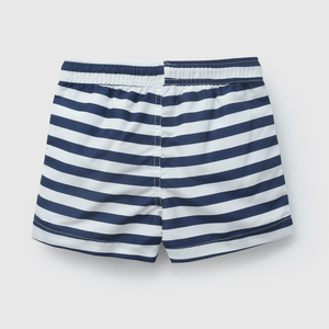 Traje De Baño UV Azul Rayado De Niño Infantil talla 3/6 M a 24m/36 M