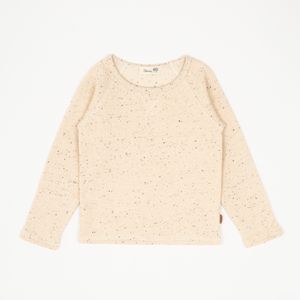 Polerón jaspeado motitas off white