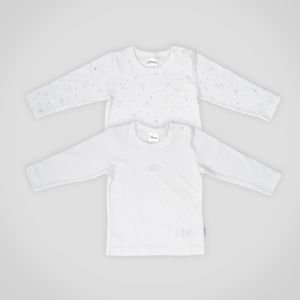 Camiseta baby tripack estamado de flores rosado