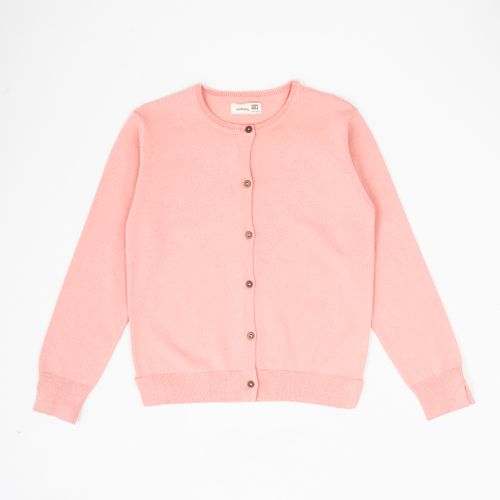Sweater diseño Básico con botones rosa viejo