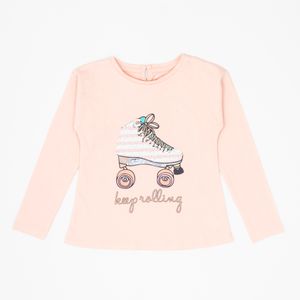Polo estampado patin rose