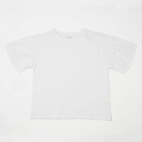 Polo manga globo blanco