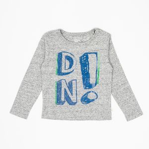 Polo manga larga dino dark gray