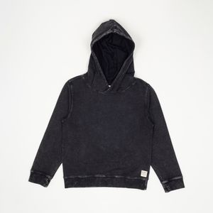 Polerón desgastado con gorro marengo