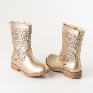 Bota glitter gold