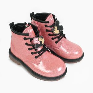 Botin de niña Disney Mickey y Minnie fucsia