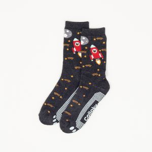 Medias de niño antideslizante gris