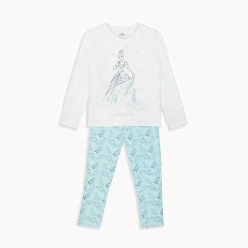 Pijama de niña princesa cenicienta celeste