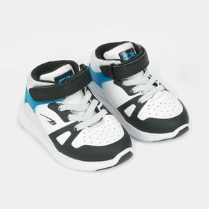 Zapatilla deportiva de niño tipo basket blanca