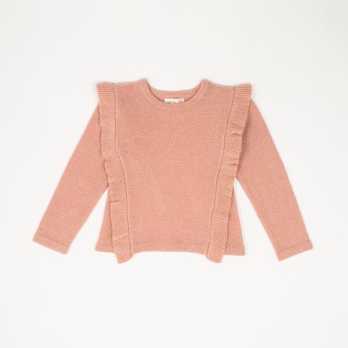 Sweater vuelitos a los costado rosa viejo