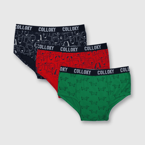 Calzoncillo de niño 3 pack perros azul