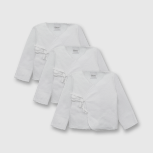 Camiseta baby de bebé 3 pack blanco