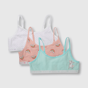 Interior de niña de niña 3 pack unicornio rosado