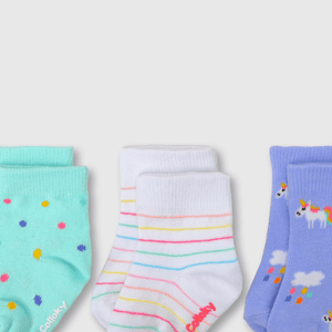 Medias de niña 3 pack unicornios lila