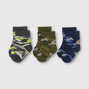 Medias de niño 3 pack camuflado azul