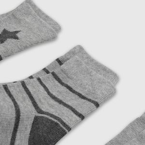 Medias de niño 3 pack estrellas gris