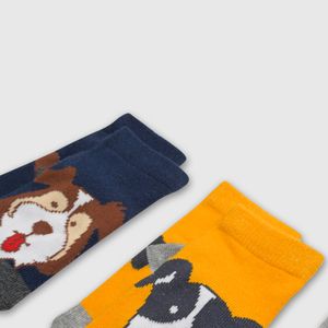 Medias de niño 3 pack perros gris