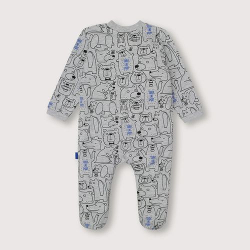 Pijama de bebé niño entero osos gris