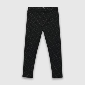 Jegging de niña lunares gris oscuro