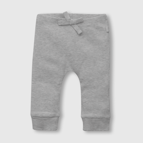 Pantalón de bebé niña canales elasticado gris