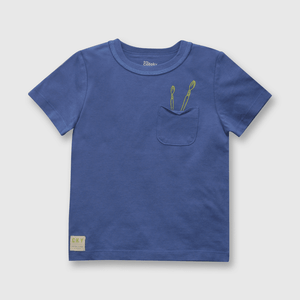 Polo de niño pinceles color azul