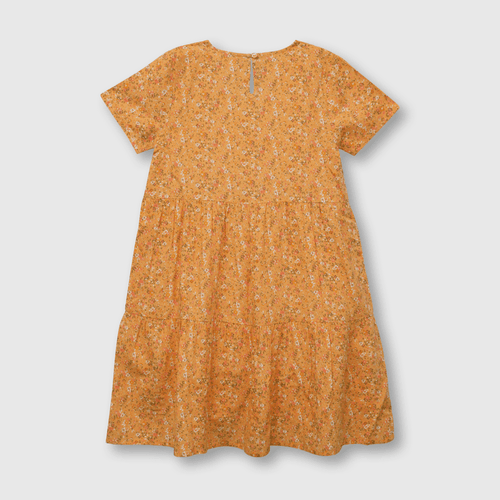 Vestido de niña floreado naranjo