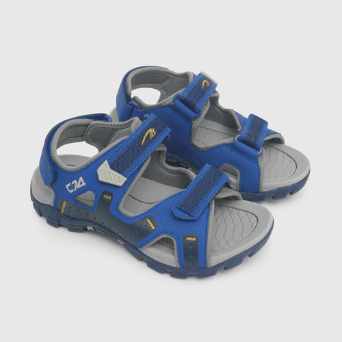 Sandalia de niño abierta con punta ajustable azul