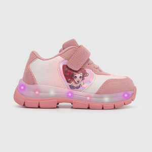 Zapatilla con luces de La Sirenita para niña rosado