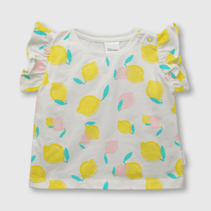 Conjunto de bebé niña frutas blanco