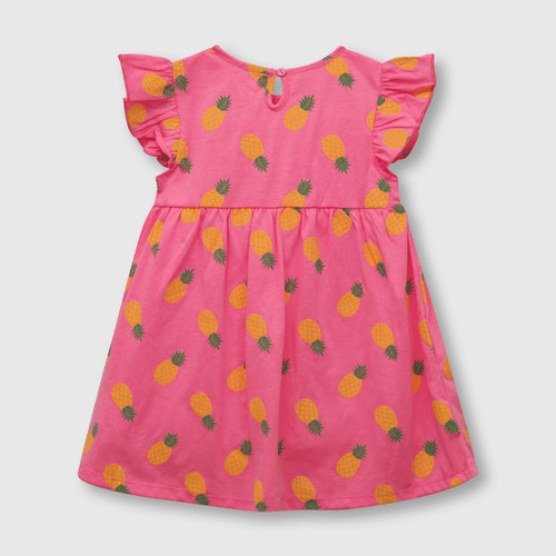 Vestido de niña limones rosado