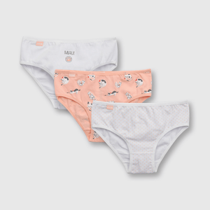 Calzón de niña 3 pack gatos rosado