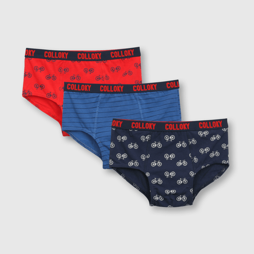 Calzoncillo de niño 3 pack bicicleta azul