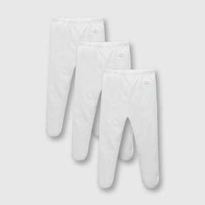 Panty ballerina de bebé 3 pack blanco