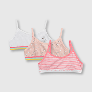 Peto de niña 3 pack pingüino rosado