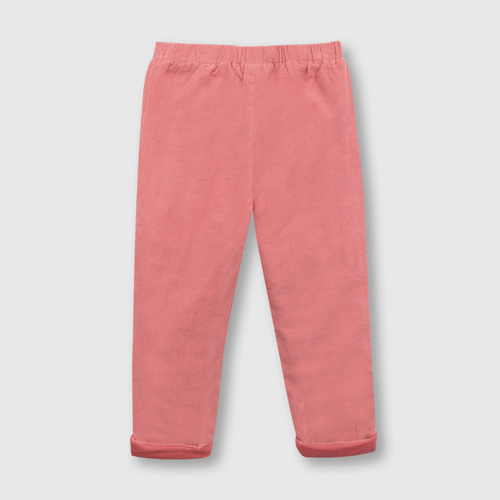 Pantalón de bebé niña de cotele rosado