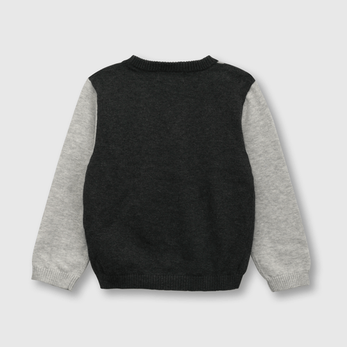 Sweater de bebé niño camuflado gris
