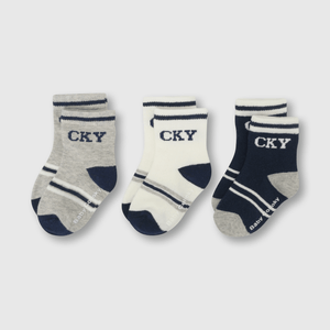 Medias deportivo de bebé niño 3 pack Cky gris