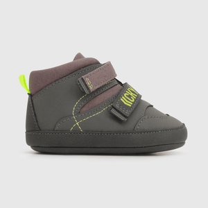 Botin de niño con aplicación de tiburón gris
