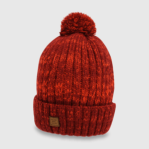 Gorro de niño tejido jaspeado naranjo