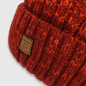 Gorro de niño tejido jaspeado naranjo