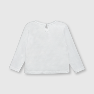 Polo de bebe niña sol blanca