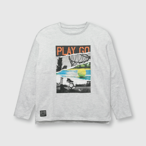 Polo de niño deportes gris