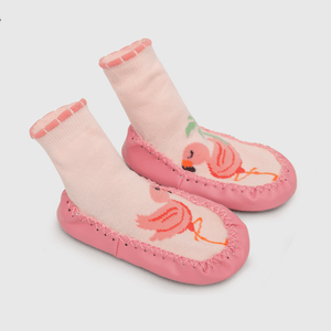 Medias deportivas de bebe niña antideslizante rosado