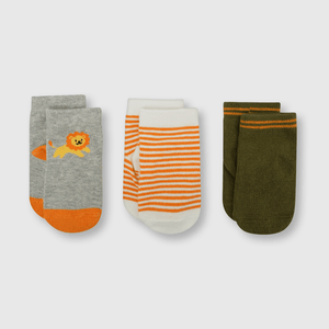 Medias deportivas de bebe niño 3 pack leon verde
